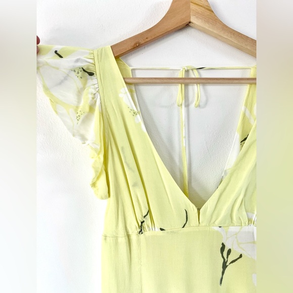 Free People She's a Waterfall Yellow Combo Floral Maxi Dress Size 4 - Picture 4 of 11